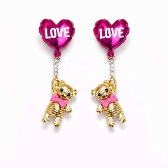 Anthropologie Jewelry - ⚜️Cute Earrings with Teddy Bear Charm